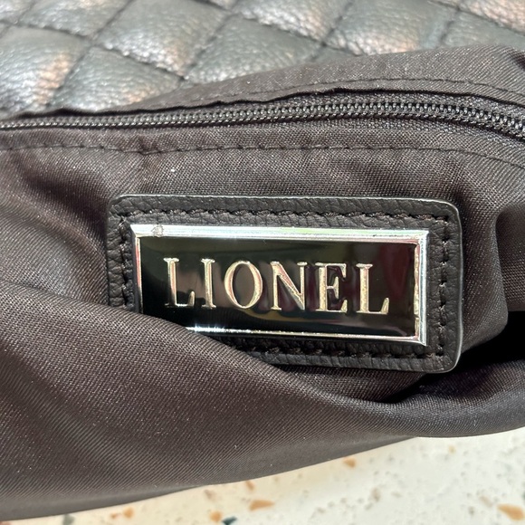 Lionel Quilted Fold Over Clutch with Studs and Rhinestones - Picture 6 of 7